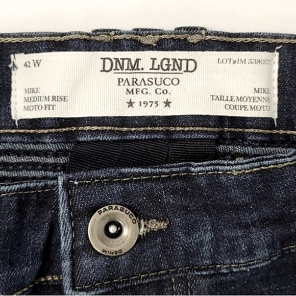 Parasuco Men's Mike Denim Slim Pant Medium Rise Moto Fit 9119KDS Size 42 - Picture 6 of 13